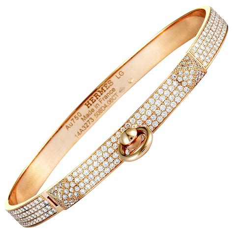 hermes kelly diamond bangle|hermes kelly bracelet rose gold.